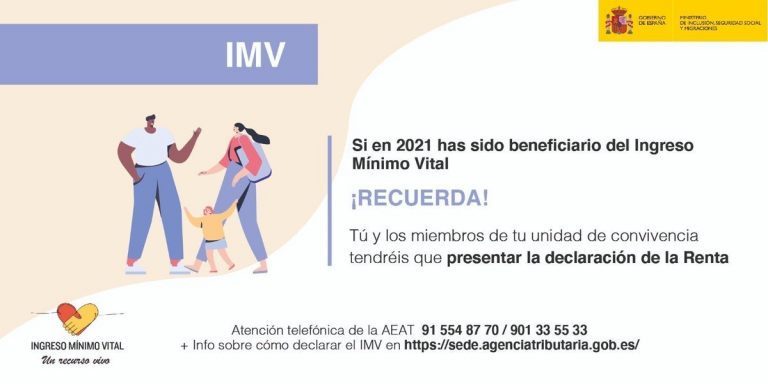la Seguridad Social recuerda la obligatoriedad de presentar la declaración de la renta a los beneficiarios del IMV