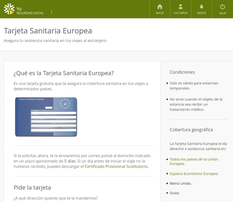 Así puedes solicitar la Tarjeta Sanitaria Europea de forma gratuita y